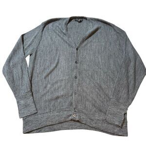 VTG Mens Cardigan Sweater Grandpa Core Kurt Cobain Grunge 2XL David‎ Taylor Gray